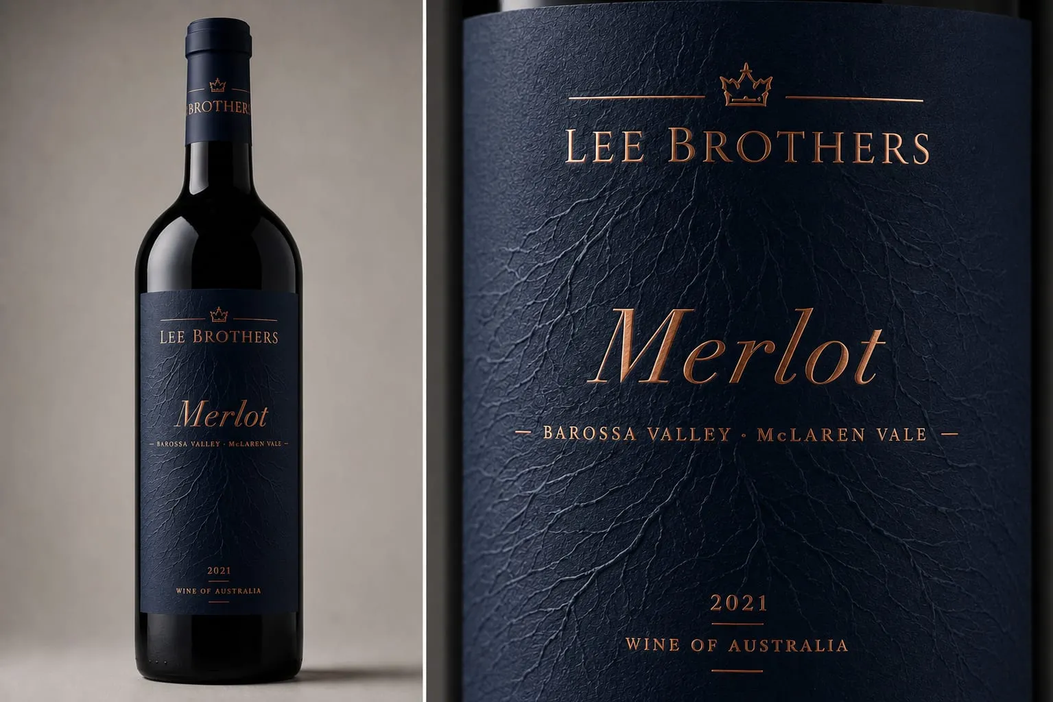 Lee Brothers Merlot bottle and label