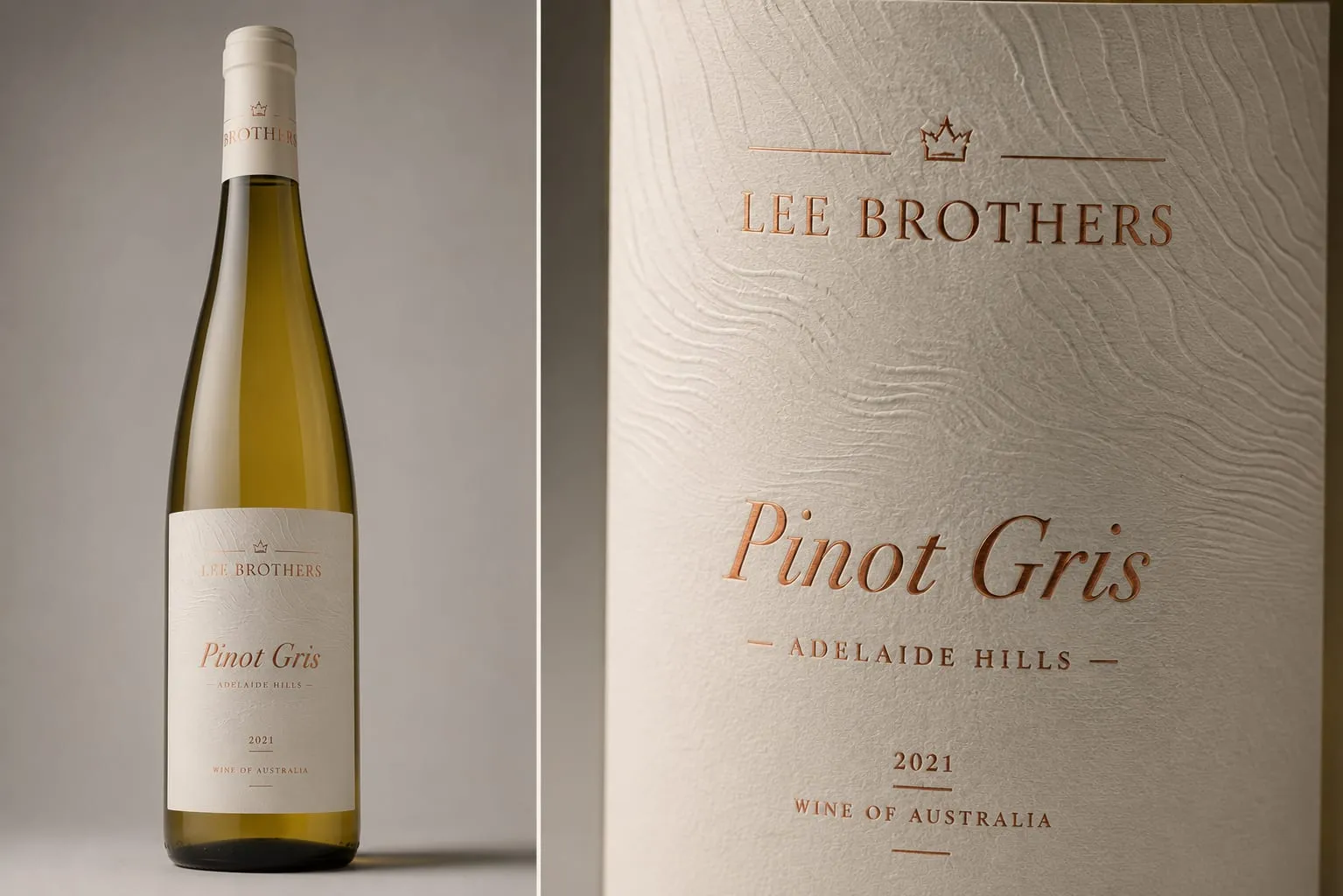 Lee Brothers Pinot Gris bottle and label