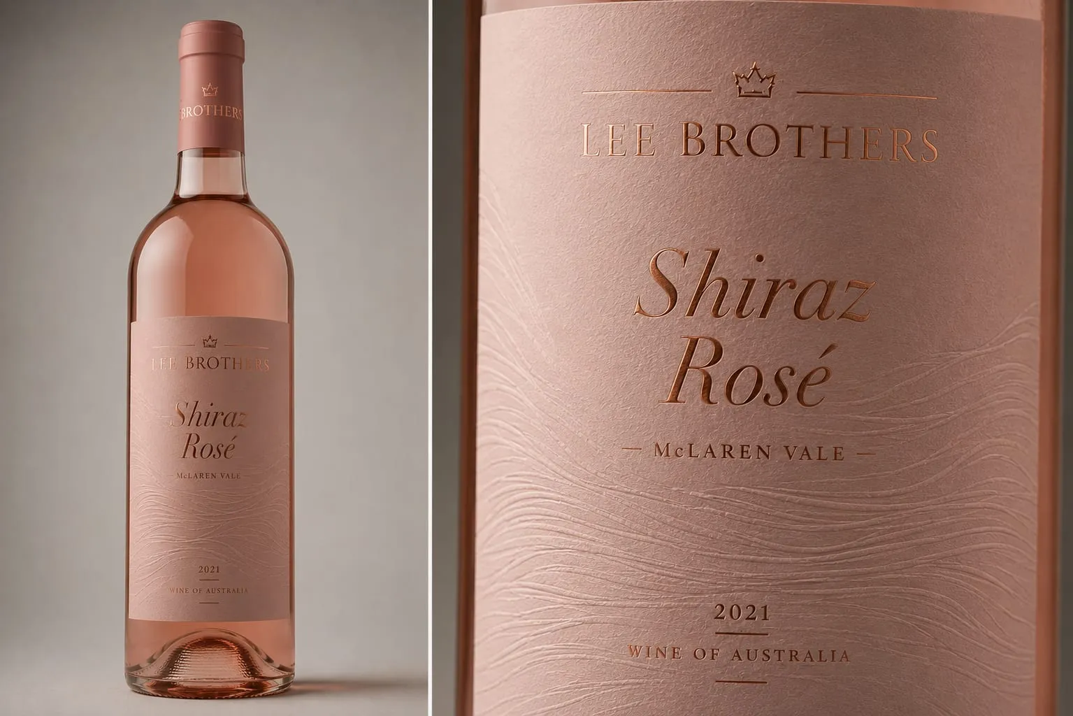 Lee Brothers Rosé bottle and label