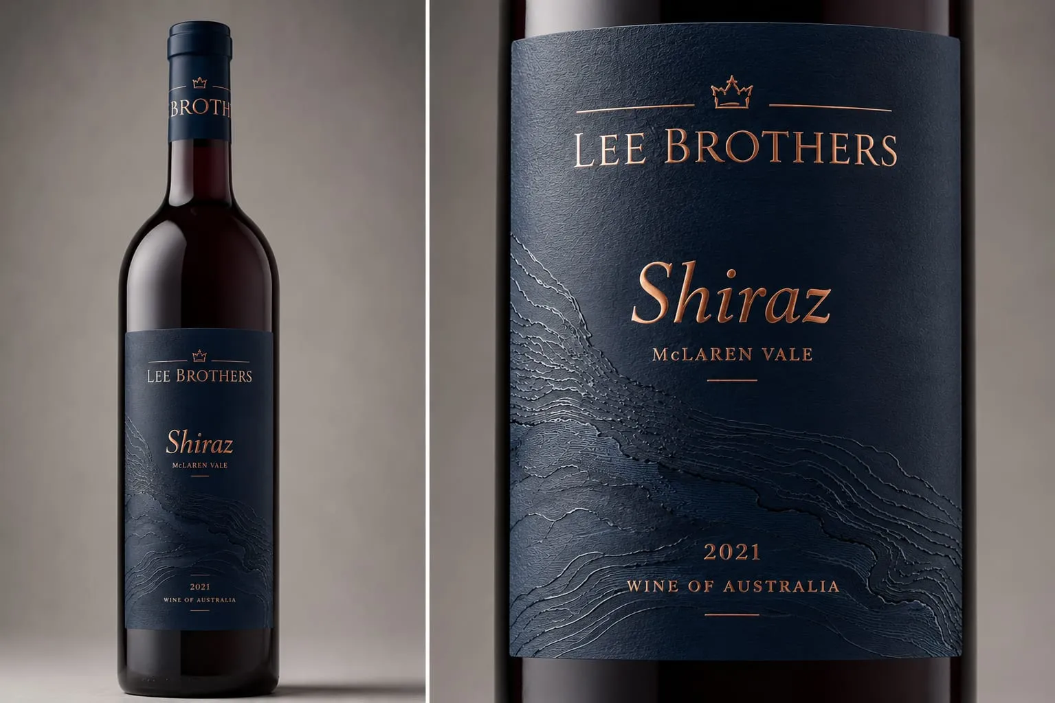 Lee Brothers Shiraz bottle and label